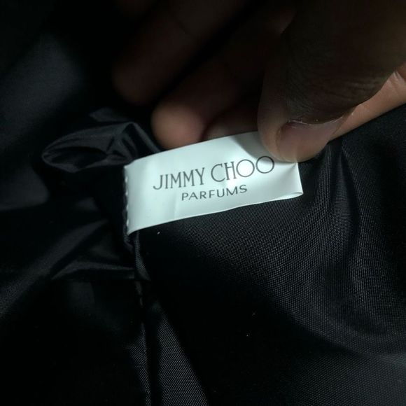 Jimmy Choo Parfums Black Nylon Leopard Double Handles Tote Bag Purse - Picture 6 of 13